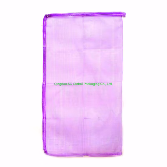 GRS SGS CE Embalagem de cordão de plástico durável por atacado 50lb 50kg Batata Cebola Repolho Alho Fruta Laranja Feijão Lenha Vazia PP Tubular Leno Mesh Net Bag