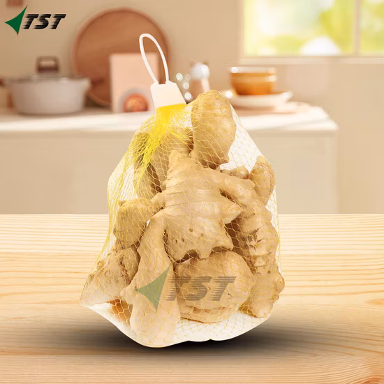 Preço de atacado de fábrica personalizado durável e vegetal tricotado para frutas e rolo de saco de malha líquida